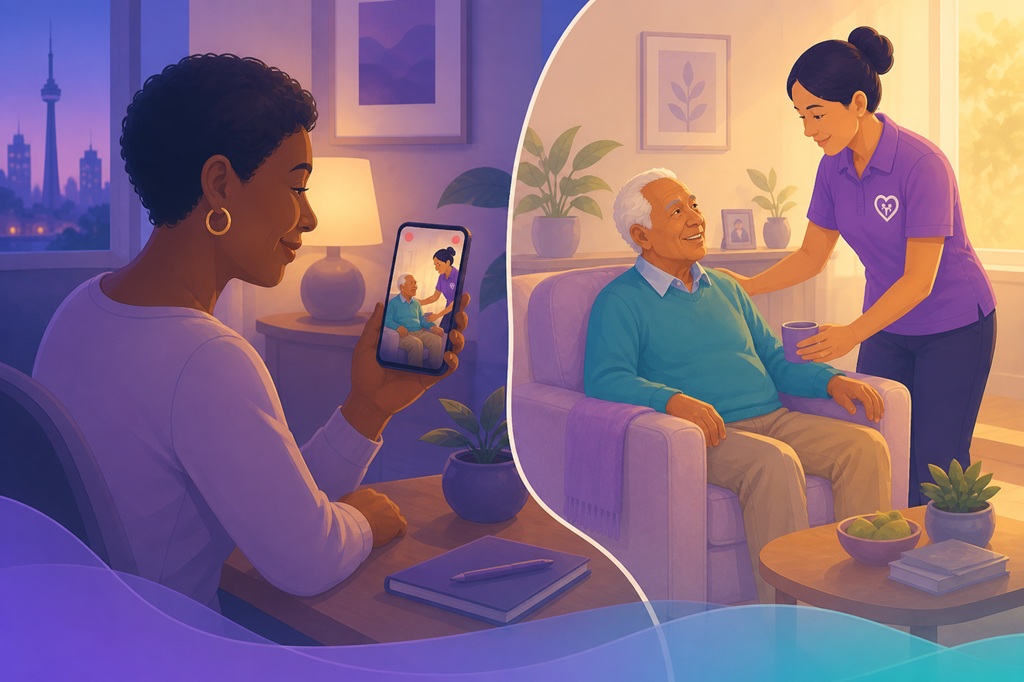 Family coordinating care from a distance