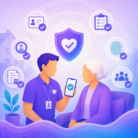 A provider being verified by the iCaria team